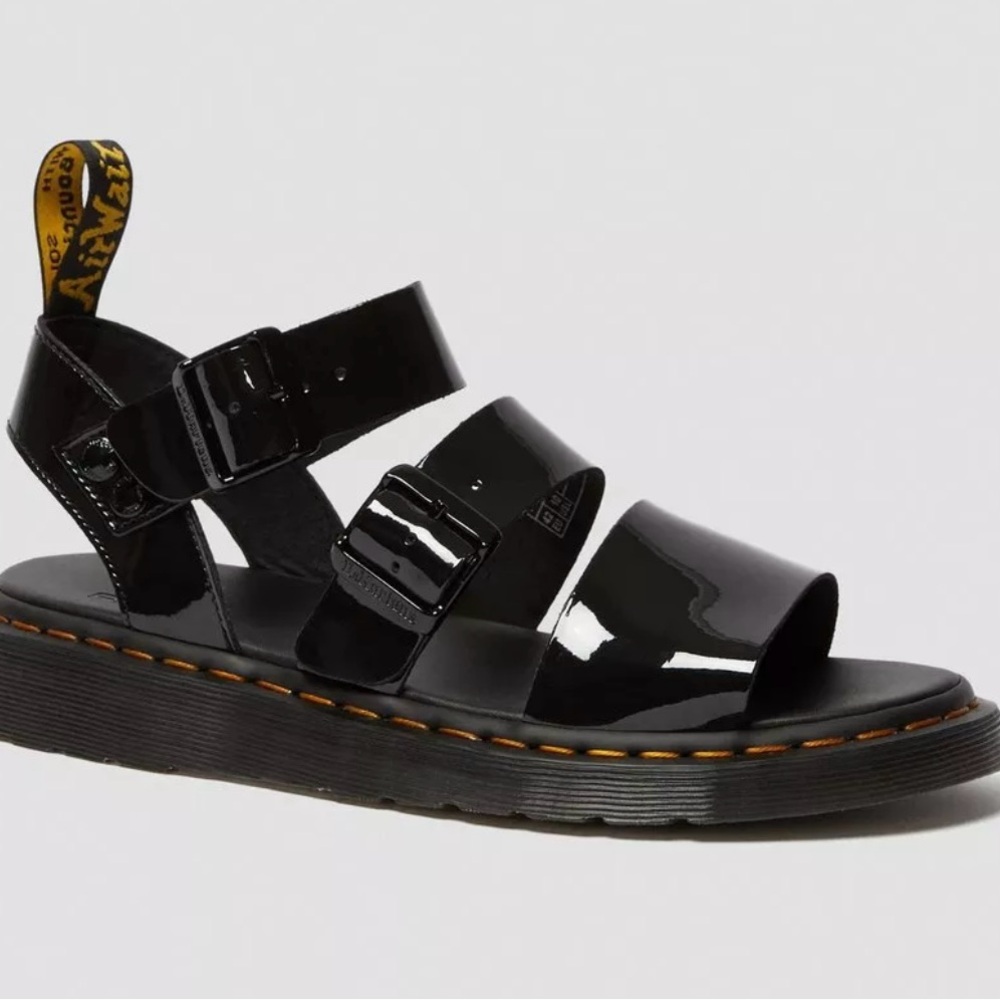 Dr. Martens Black Gryphon Leather Sandals